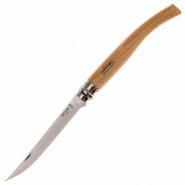 Нож складной филейный Opinel 12 Slim Inox 000518, 120 мм, бук