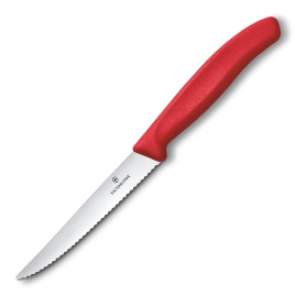 Нож кухонный для стейка Victorinox 6.7234.C1, 110 мм, красный