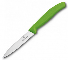 Нож кухонный овощной Victorinox 6.7706.L114, 100 мм,  зеленый