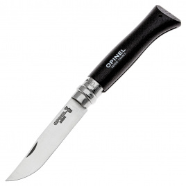 Нож складной Opinel 8 Trekking Colored Inox 002211, 85 мм, черный
