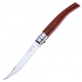 Нож складной филейный Opinel 10 Folding Slim Inox 002555, 100 мм, падук