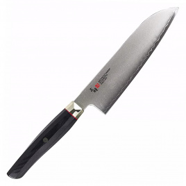 Нож кухонный сантоку Mcusta Zanmai Revolution Black ZRB-1215G, 150 мм, микарта
