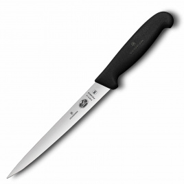 Нож кухонный филейный Victorinox 5.3813.18, 180 мм, черный