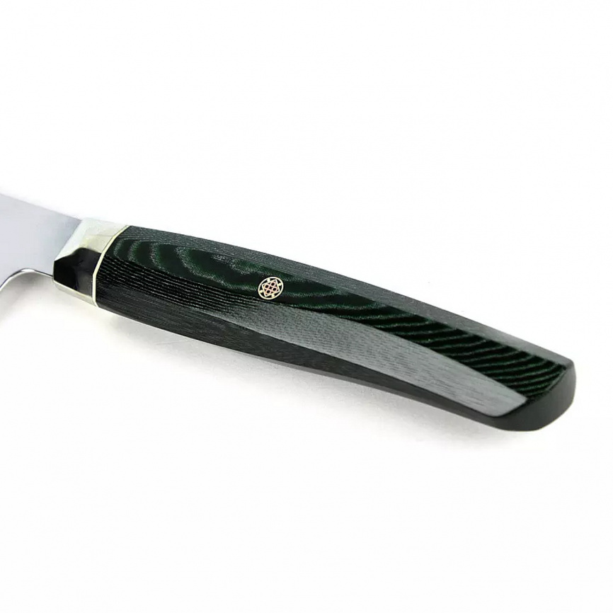Нож кухонный шеф Mcusta Zanmai Revolution Green ZRG-1205G, 210 мм, микарта фото 2