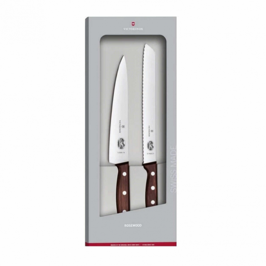 Набор из 2 кухонных ножей Victorinox Rosewood 5.1020.21G, палисандр фото 1