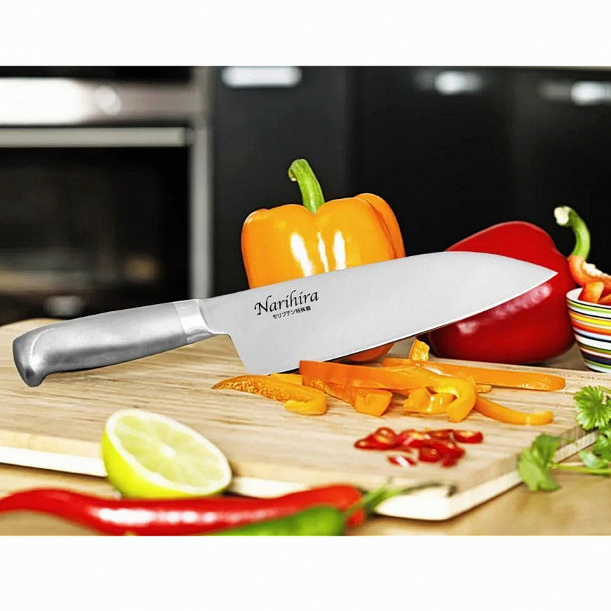 Нож кухонный сантоку Fuji Cutlery FC-61, 170 мм,  стальной фото 4