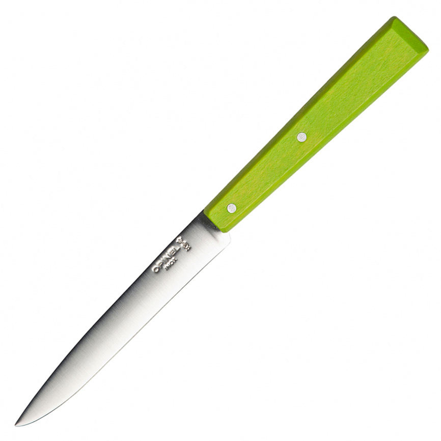 Нож кухонный универсальный Opinel 125 Tradition Inox 001586, 110 мм, зеленый фото 1