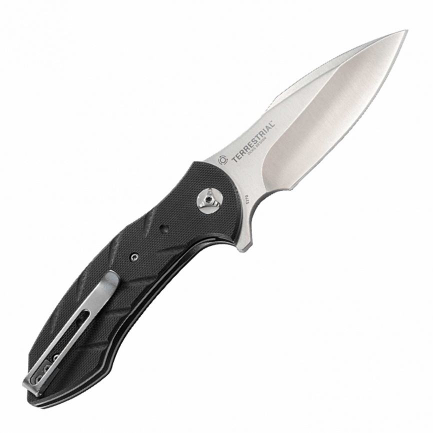 Нож складной CRKT Terrestrial 5370, 85 мм, черный фото 2