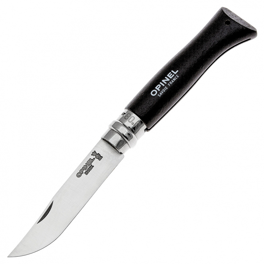 Нож складной Opinel 8 Trekking Colored Inox 002211, 85 мм, черный фото 1