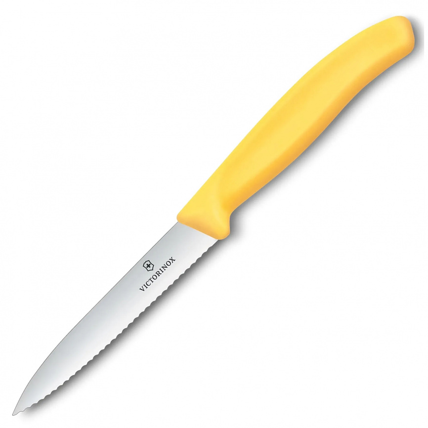Нож кухонный овощной Victorinox 6.7738.C1, 100 мм, желтый фото 1