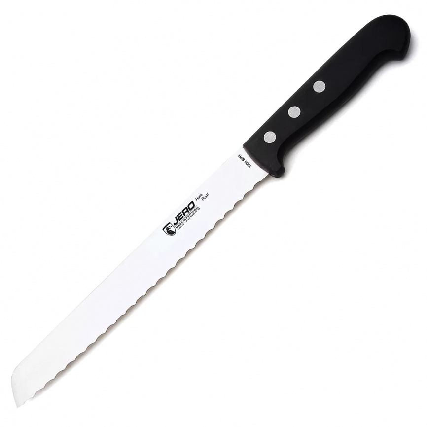 Нож кухонный для хлеба JERO Professional 1308SPR, 200 мм, черный фото 1