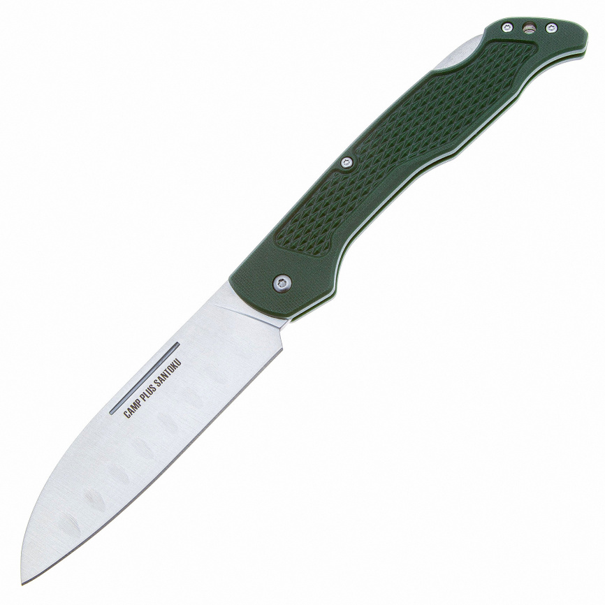 Нож складной Ontario Camp Plus Santoku 4305, 108 мм, зеленый фото 1