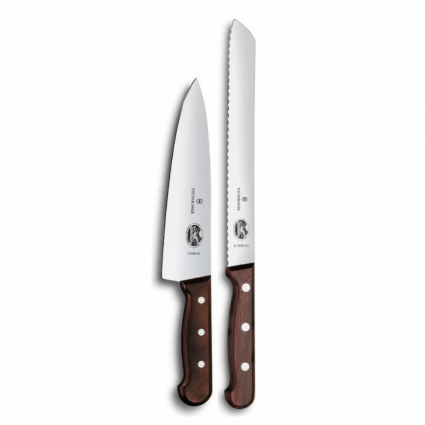 Набор из 2 кухонных ножей Victorinox Rosewood 5.1020.21G, палисандр фото 2