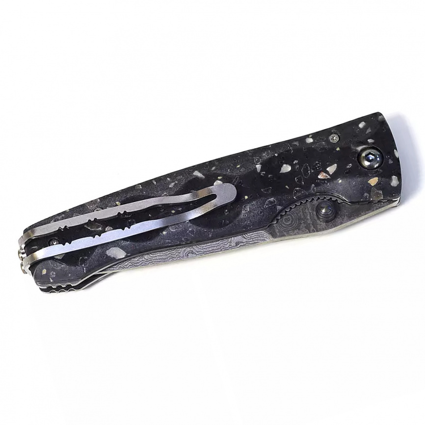 Нож складной Mcusta Tactility Elite Damascus MC-0123D, 94 мм, черный фото 3
