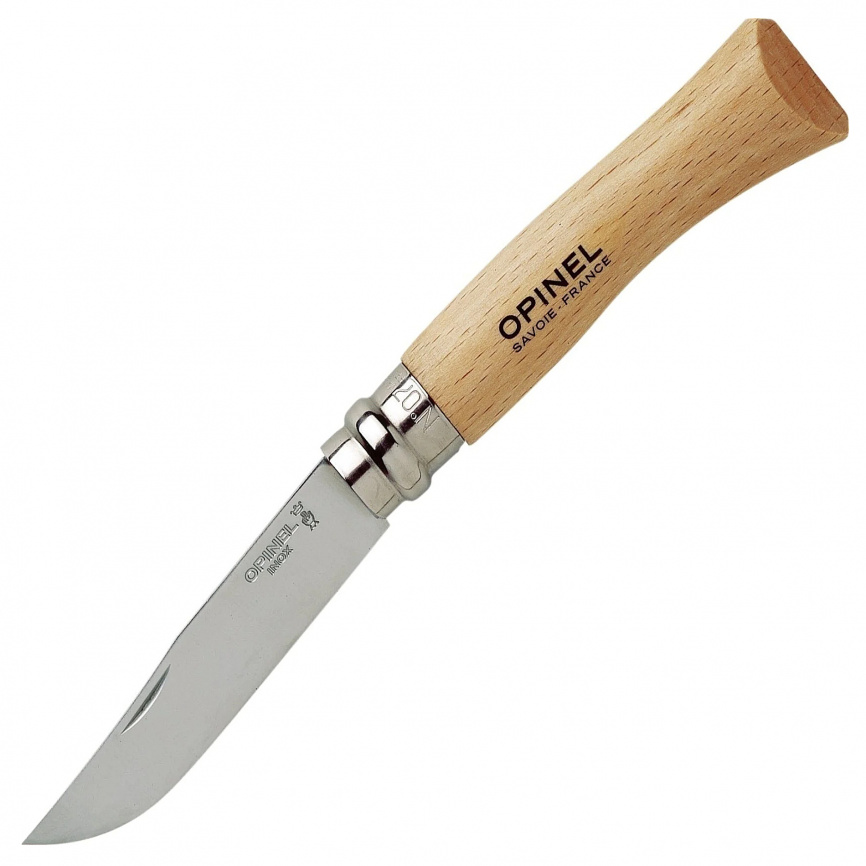 Нож складной Opinel 7 Traditional Inox 000693, 80 мм, бук фото 1