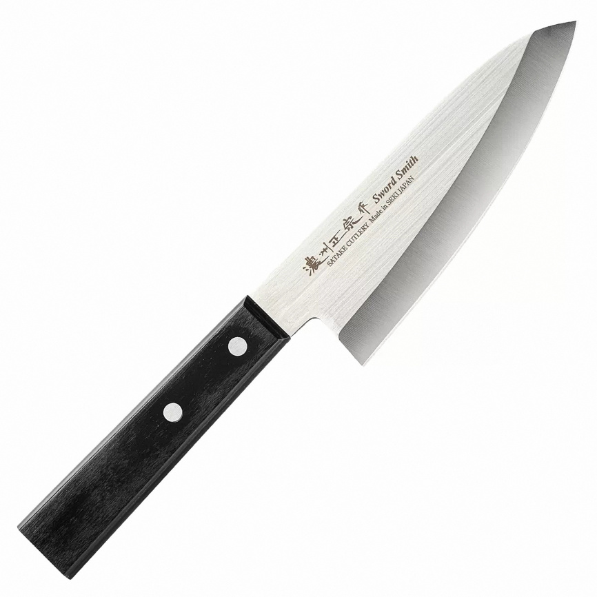 Нож кухонный деба Satake Black Pakka Wood 801-836, 150 мм,  палисандр фото 1