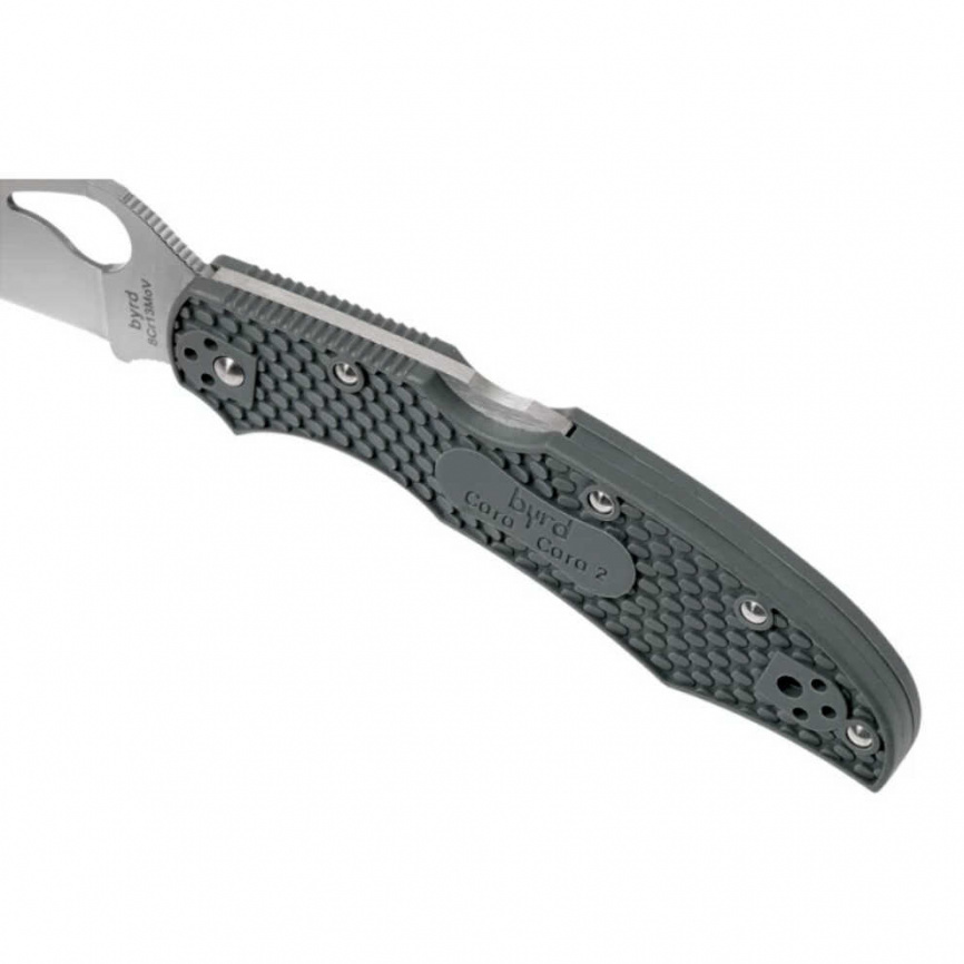 Нож складной  Spyderco Byrd Cara Cara 2 BY03PGY2, 95 мм, серый фото 4