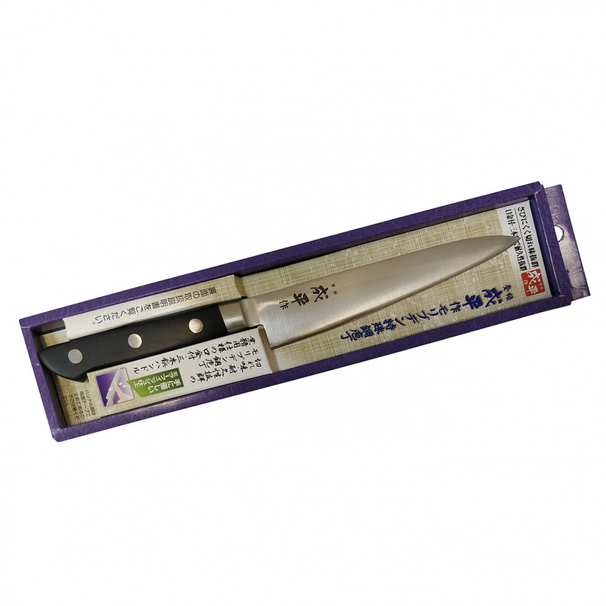Нож кухонный универсальный Fuji Cutlery FC-41, 145 мм,  черный фото 2