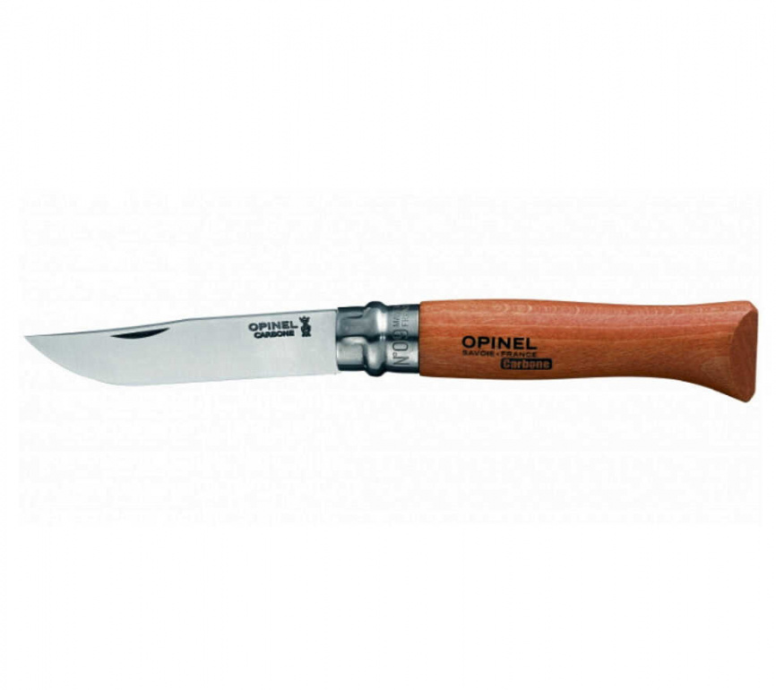 Нож складной Opinel 9 Tradition Carbone 113090, 90 мм, бук фото 3