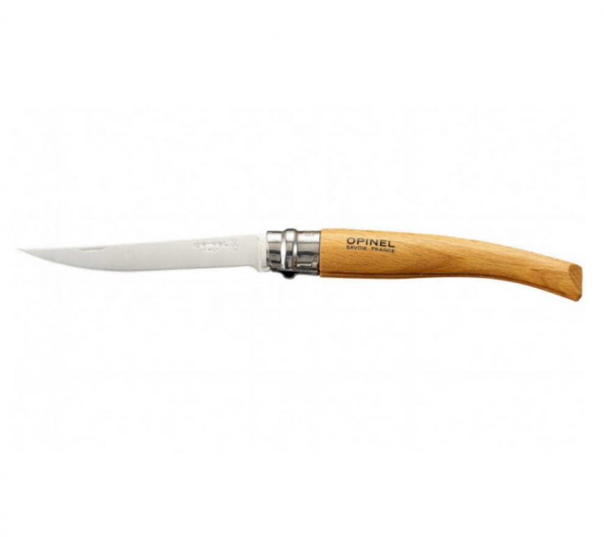 Нож складной филейный Opinel 10 Slim Inox 000517, 100 мм, бук фото 3