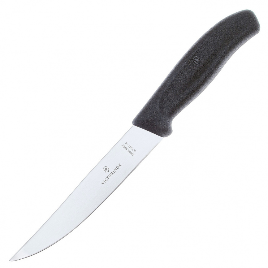 Нож кухонный разделочный Victorinox 6.7903.14, 140 мм,  черный фото 1