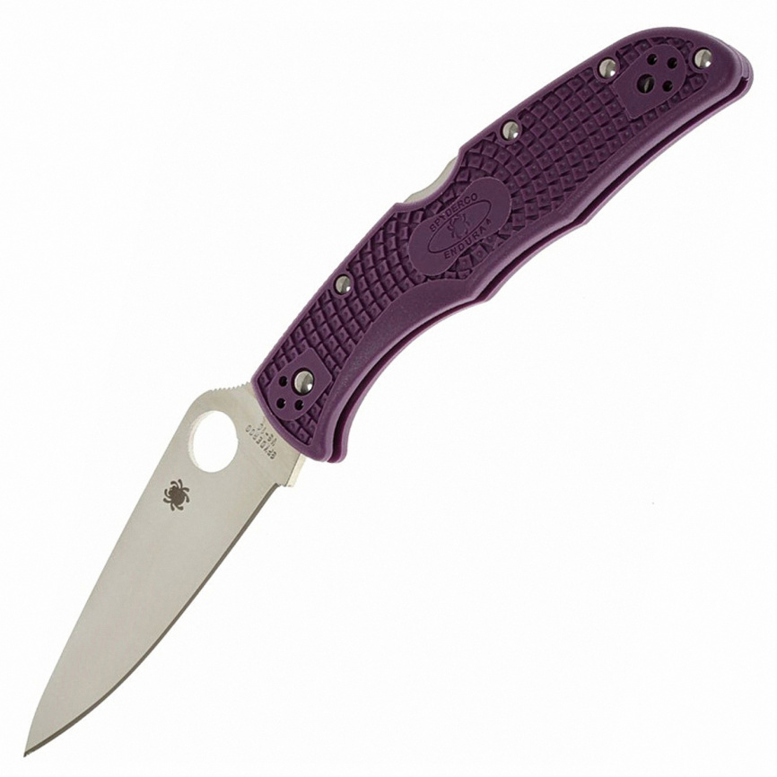 Нож складной Spyderco Endura 4 Lightweight 10FPPR, 96 мм, фиолетовый фото 1