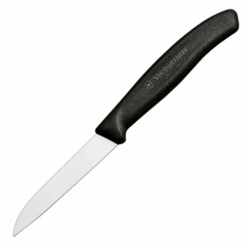 Нож кухонный овощной Victorinox 6.7403, 85 мм, черный фото 1