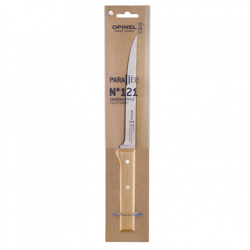 Нож кухонный филейный Opinel 121 Tradition Inox 001821, 180 мм, бук фото 2
