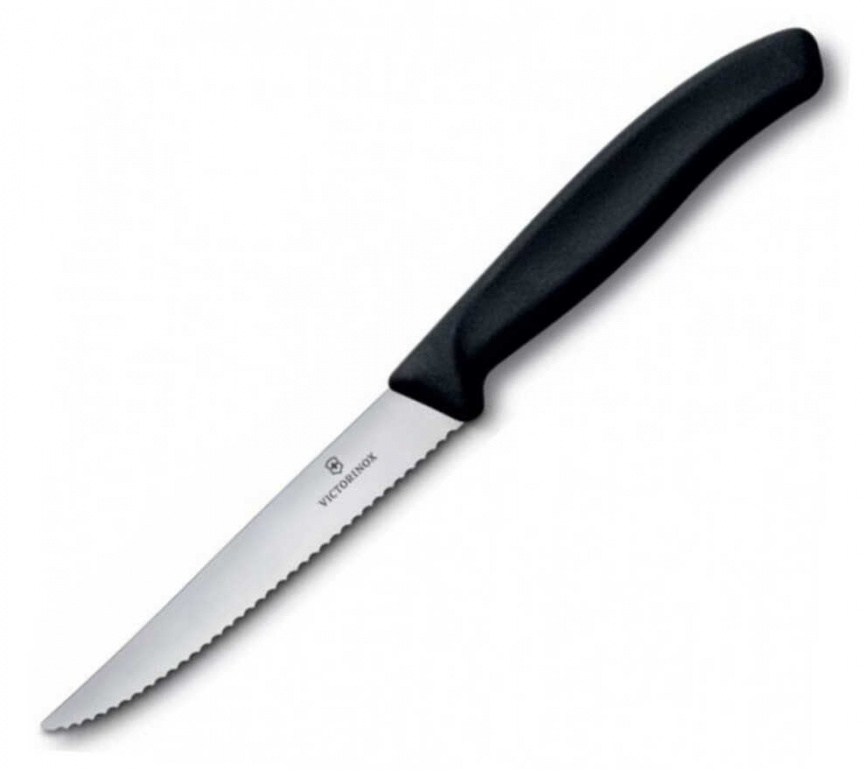 Нож кухонный разделочный Victorinox 6.7233, 110 мм,  черный фото 1