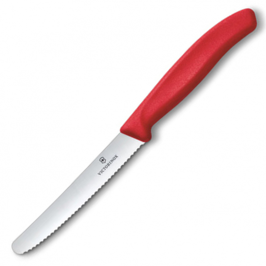 Нож кухонный овощной Victorinox 6.7831.C1, 110 мм, красный фото 1