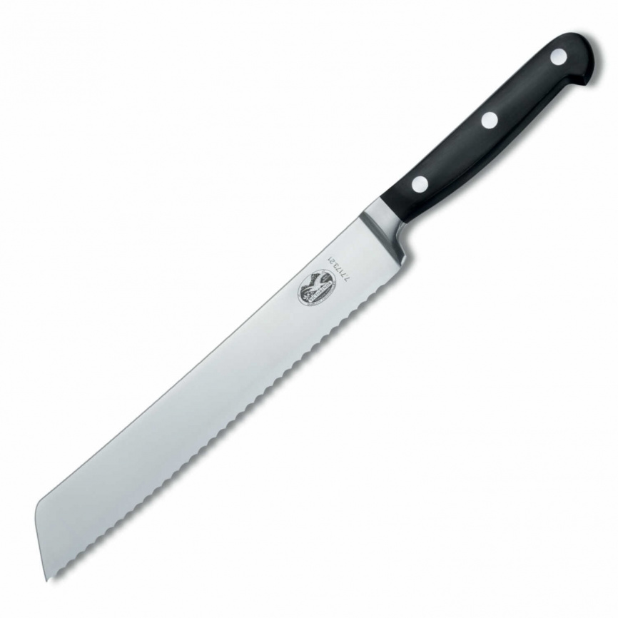 Нож кухонный для хлеба Victorinox 7.7173.21, 210 мм, черный фото 1