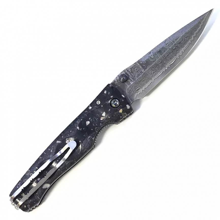 Нож складной Mcusta Tactility Elite Damascus MC-0123D, 94 мм, черный фото 2